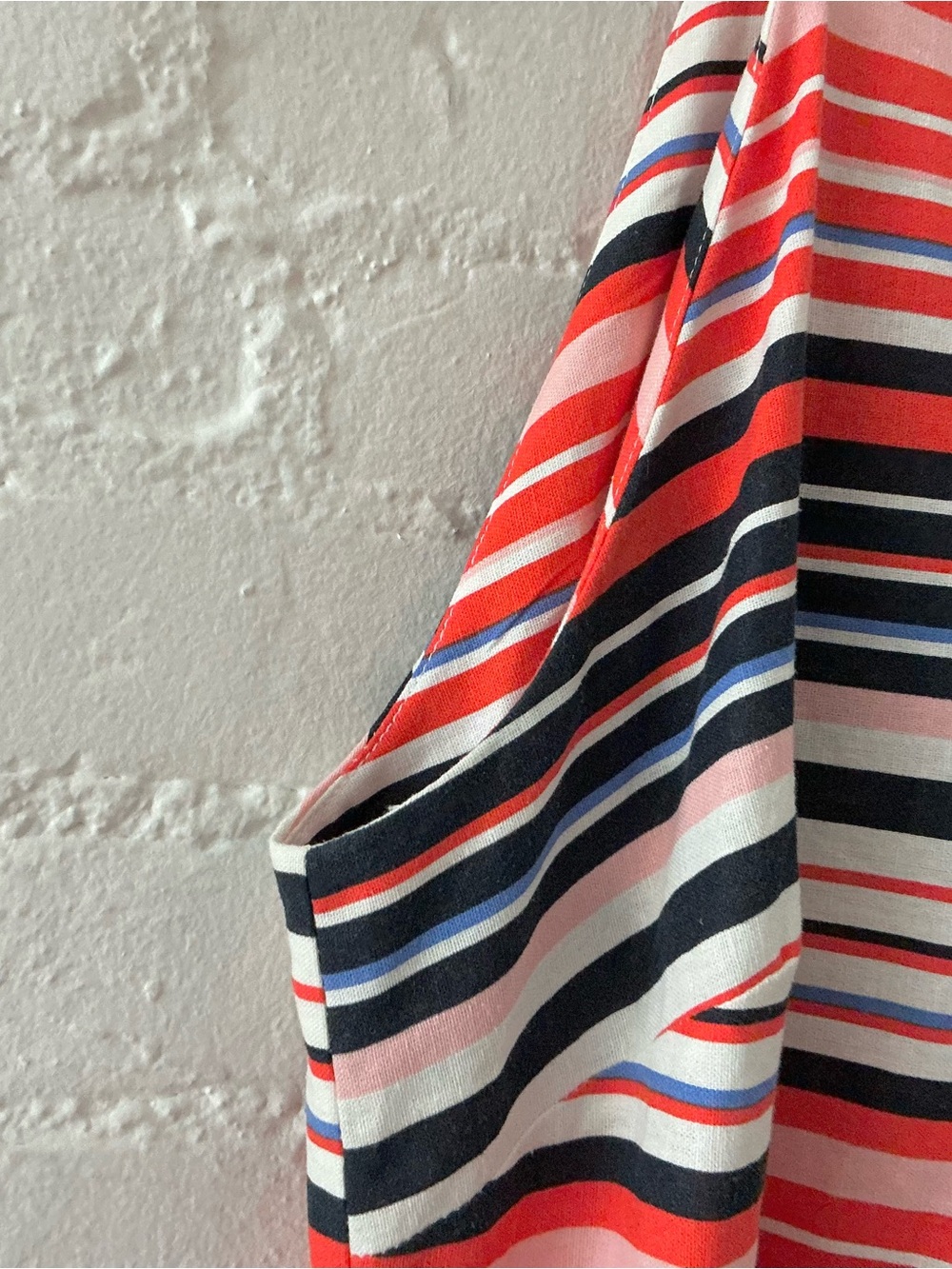 Tommy Hilfiger Linen Blend Sleeveless Dress Colorful Striped Print Vacation - Picture 6 of 16